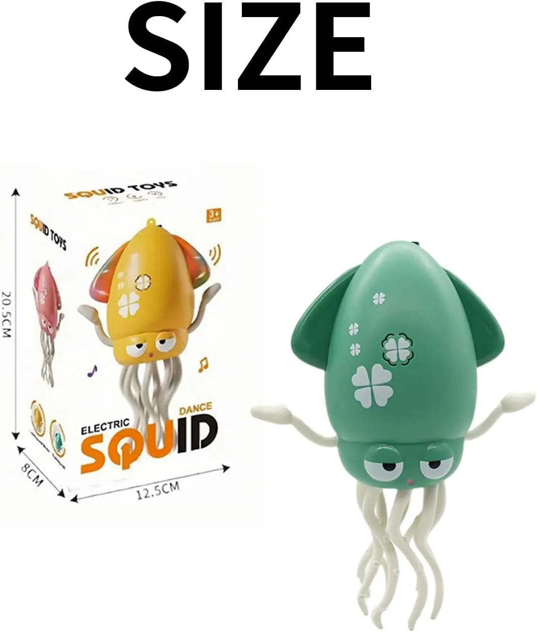 Wiggly Wonder Octopus, Smart Tentacle Explorer with Obstacle Avoidance, Lights & Music, Playful Octopus Toy, Rechargeable Dancing Octopus Toy for Kids & Pets (Mix-3 PCS)