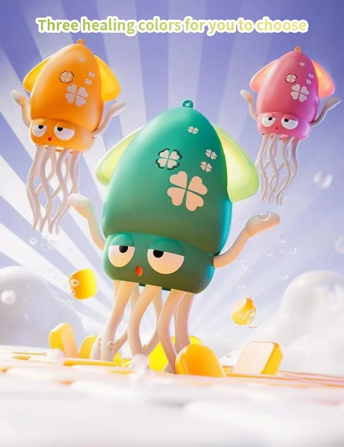 Wiggly Wonder Octopus, Smart Tentacle Explorer with Obstacle Avoidance, Lights & Music, Playful Octopus Toy, Rechargeable Dancing Octopus Toy for Kids & Pets (Mix-3 PCS)