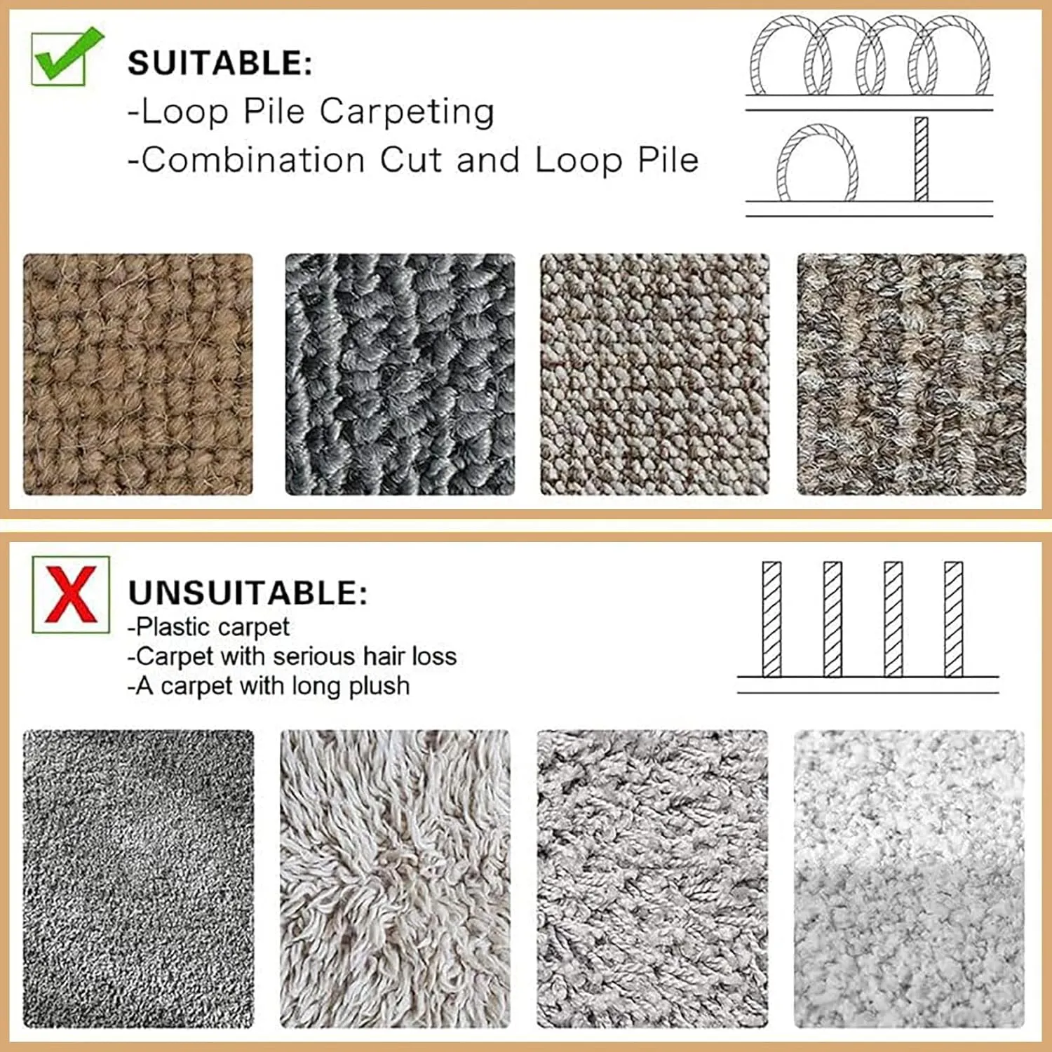 WILLBOND Carpet Cord Cover Cable Grip Floor Cover Cable Protector Management Only for Commercial Office Carpet(Black,147.64 ft)