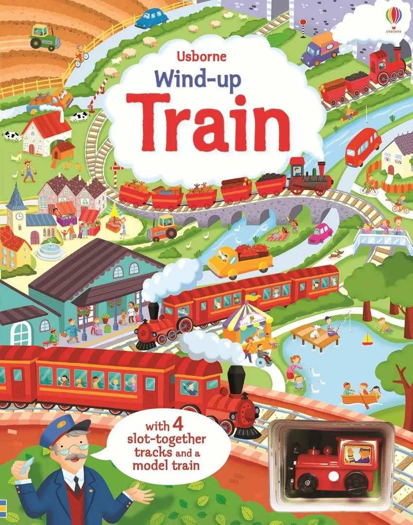 Wind-Up Train Adventure Book & Toy Set