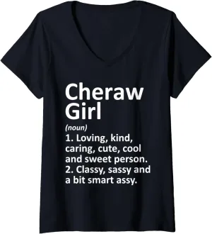 Womens CHERAW GIRL SC SOUTH CAROLINA Funny City Home Roots Gift V-Neck T-Shirt