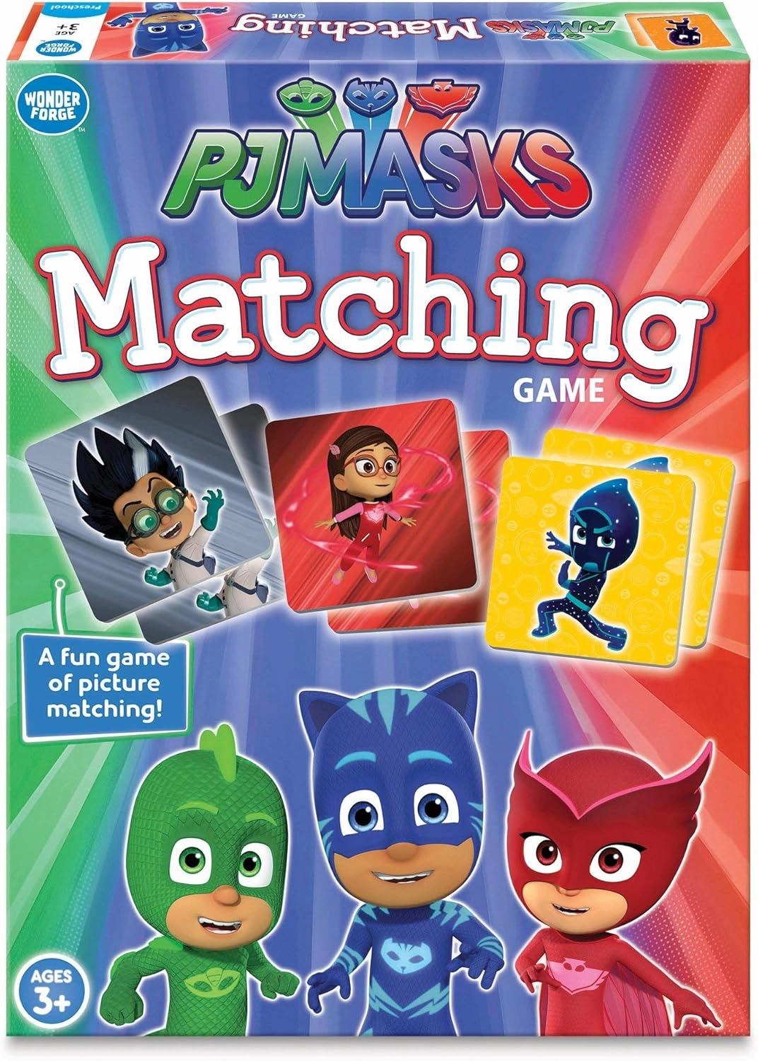 Wonder Forge PJ Masks Matching Game by Wonder Forge | For Boys & Girls Age 3 to 5 | A Fun & Fast Memory Game for Kids | Connor, Greg, Amaya, Night Ninja, and more