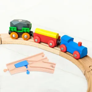 Wood Train Track Pieces Branded Children's Toys Toddler Setwood Set 2pcs Wooden Accessories Switch Connectors for Toy Sets