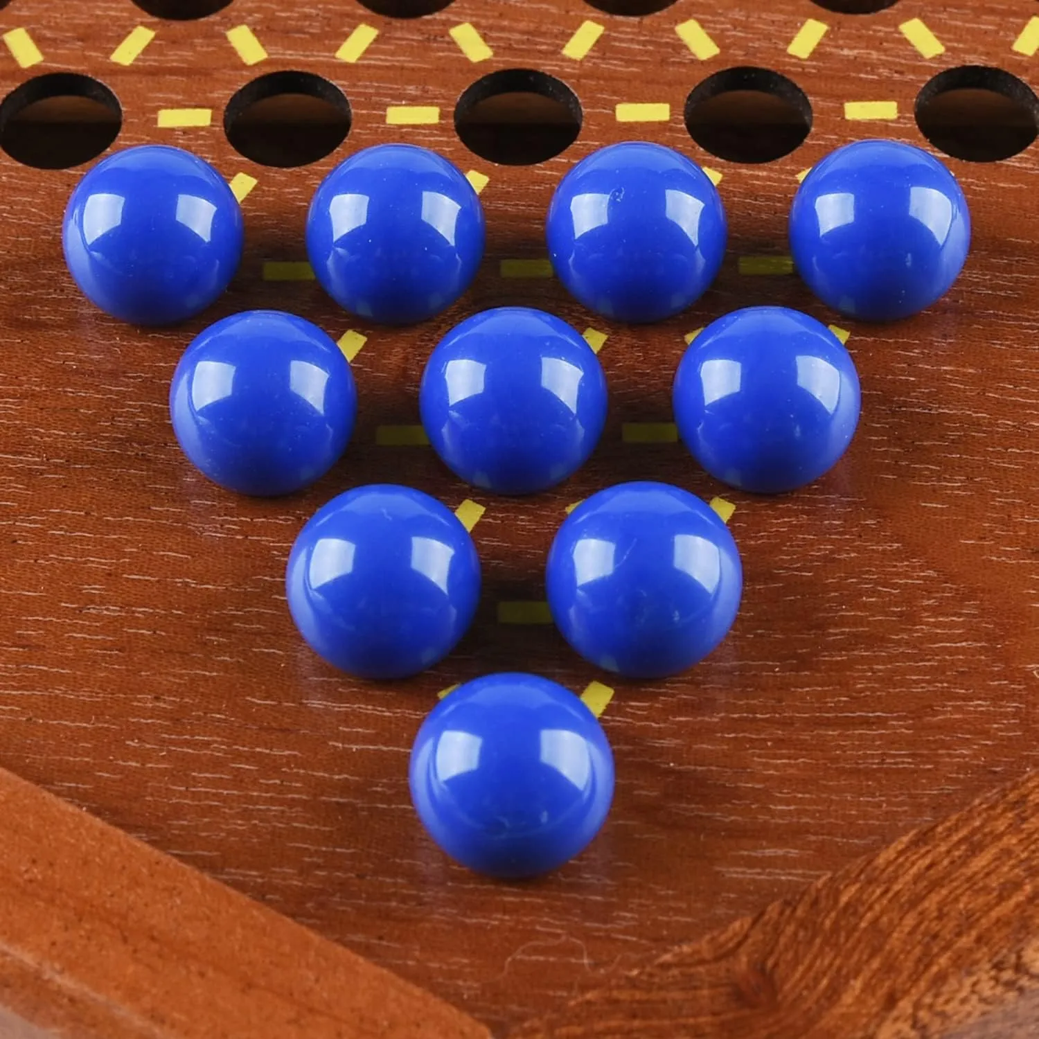 Wooden Chinese Checkers with Drawers 12 Bonus Spare Marbles| Natural Wooden Board Game| Includes 60 Colorful Acrylic Marbles | Family Board Game for Kids and Adults(12.7 Inches)