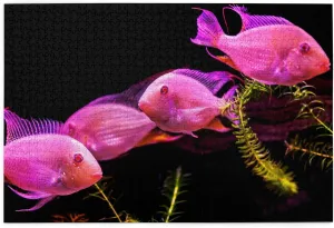 Wooden Puzzles Fish 1000 Piece Mother's Day Children's Day Exercise Patience Puzzle Game - Education Intellectual Puzzle Game Toys Gift