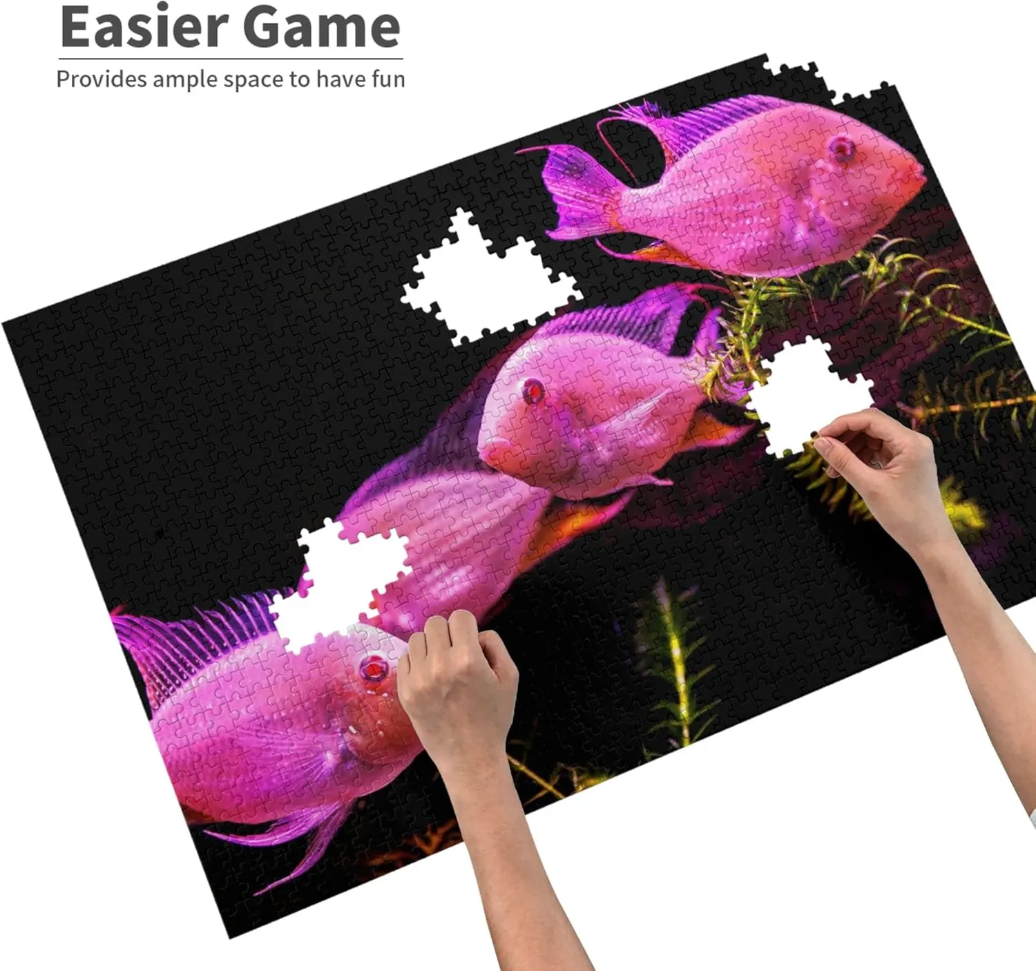 Wooden Puzzles Fish 1000 Piece Mother's Day Children's Day Exercise Patience Puzzle Game - Education Intellectual Puzzle Game Toys Gift