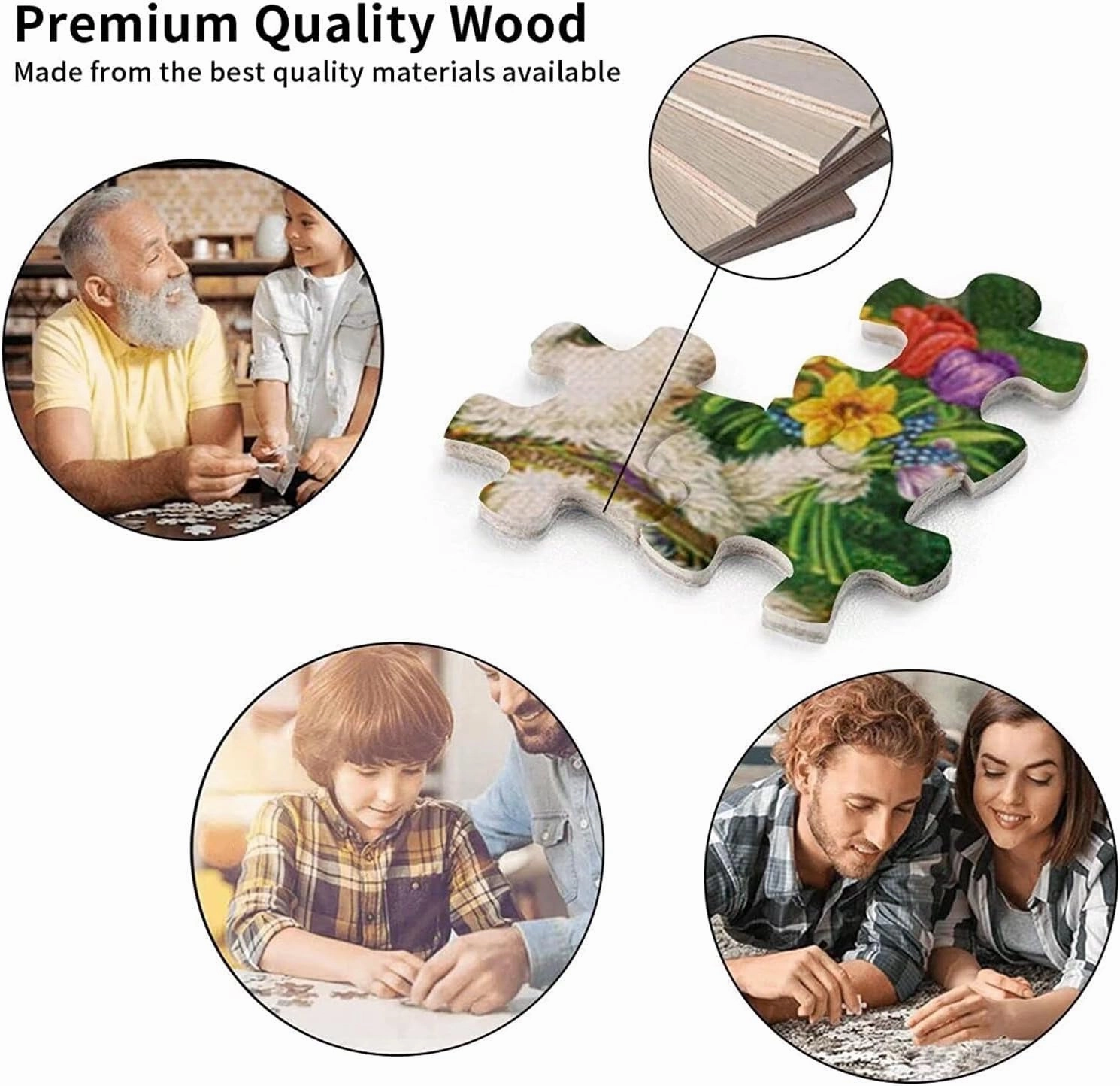 Wooden Jigsaw Puzzles for Adults 1000 Piece Landscape Waterway Challenging Family Leisure Toys Impossible Hard Difficult Kids Game Artistic Accessories DIY Puzzles for School Supplies