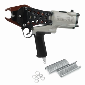 Woodpecker C130L 11 Gauge Heavy-Duty Pneumatic Hog Ring Stapler, 13-14mm Closure Diameter, 1 1/2-Inch Crown, Lightweight and Powerful C Ring Gun for Border Fencing, Gabion and Cages Building