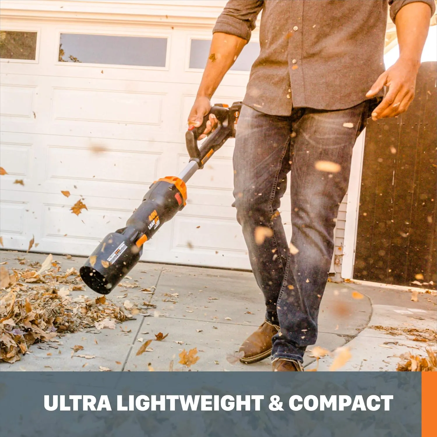 WORX 40V 165MPH 620CFM Cordless Leaf Blower, PowerShare, Brushless Motor, Lightweight - Tool Only