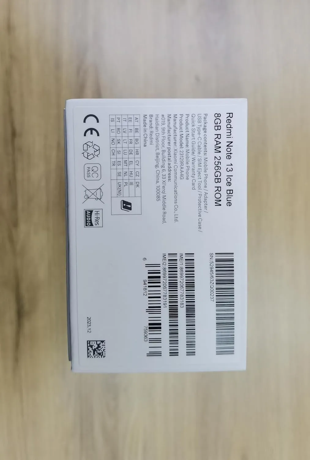 Xiaomi Redmi Note 13 4G lte (for tmobile Mint Tello & Global) 128Gb   6Gb 6.67 108mp Triple Global Bands Unlocked (Mint Green Global ROM)