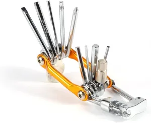 XPSSJMU Mountain Bike Accessories Multi-Function Bike Repair Tools Kit 11 in 1 Pocket Folding Tool Wrench