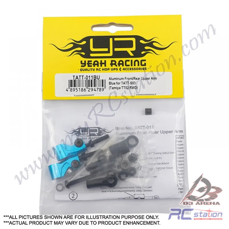 Yeah Racing Aluminum Front or Rear Camberlink for TATT-S03 (Tamiya TT02 RWD) Blue [TATT-011BU]