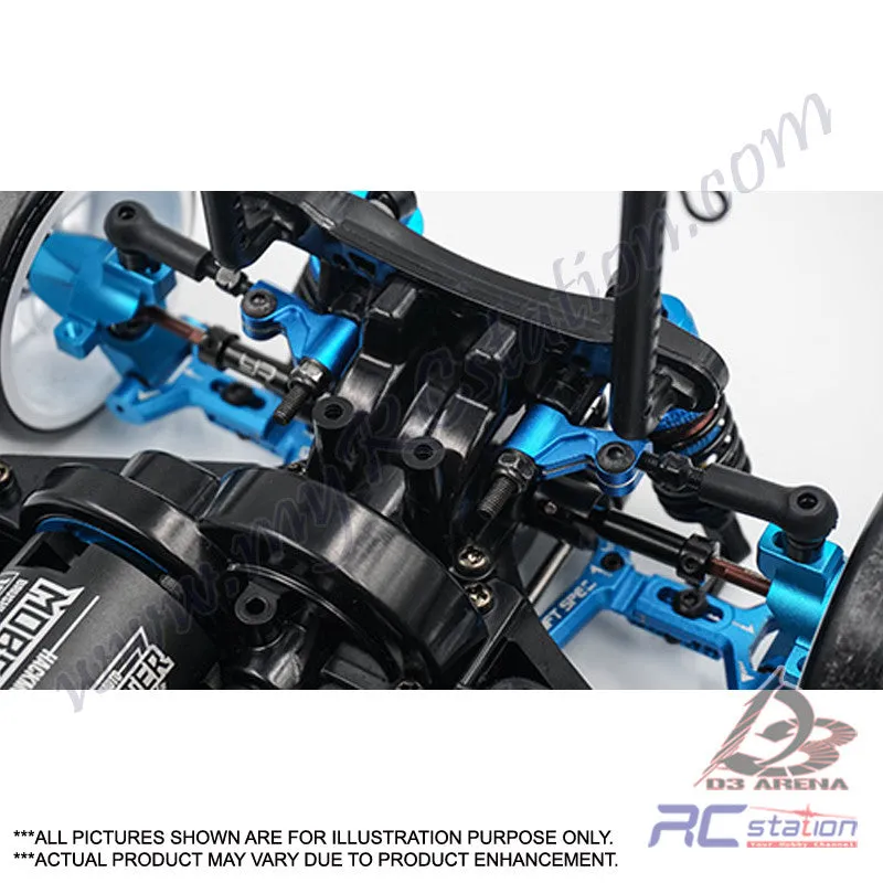 Yeah Racing Aluminum Front or Rear Camberlink for TATT-S03 (Tamiya TT02 RWD) Blue [TATT-011BU]