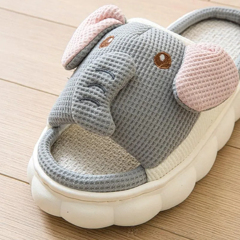 Yoroka Cartoon slippers Cute Animal Shape Slippers,Thick Sole Soft Indoor Outdoor Slippers for Women