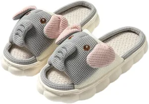 Yoroka Cartoon slippers Cute Animal Shape Slippers,Thick Sole Soft Indoor Outdoor Slippers for Women