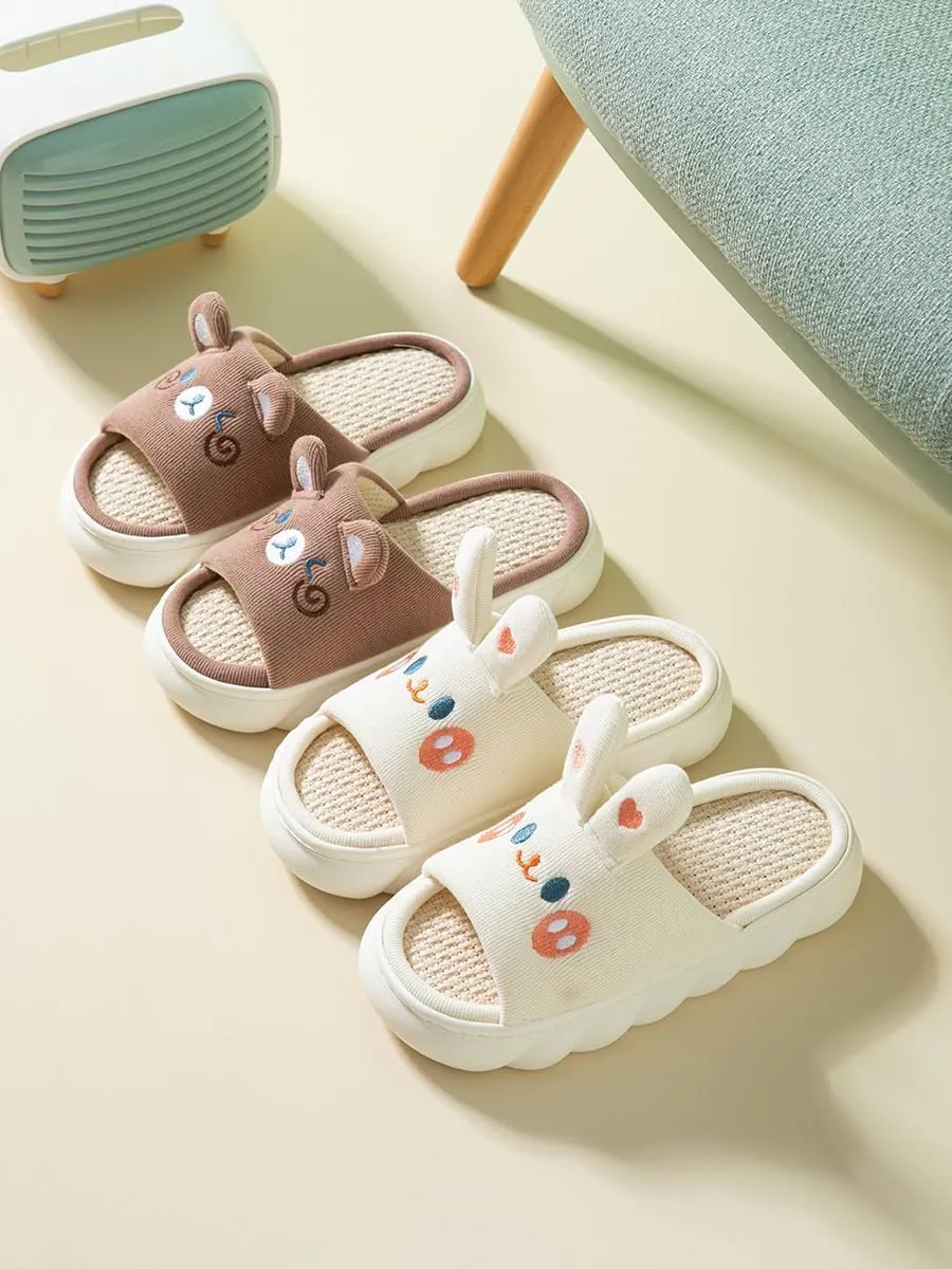 Yoroka Cartoon slippers Cute Animal Shape Slippers,Thick Sole Soft Indoor Outdoor Slippers for Women