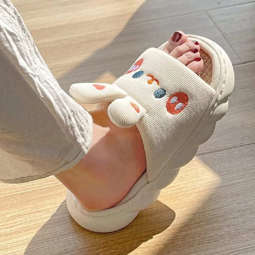 Yoroka Cartoon slippers Cute Animal Shape Slippers,Thick Sole Soft Indoor Outdoor Slippers for Women