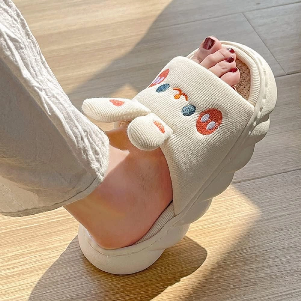 Yoroka Cartoon slippers Cute Animal Shape Slippers,Thick Sole Soft Indoor Outdoor Slippers for Women