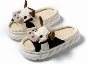 Yoroka Cartoon slippers Cute Animal Shape Slippers,Thick Sole Soft Indoor Outdoor Slippers for Women