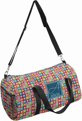 YouCustomizeIt Personalized Retro Squares Duffel Bag
