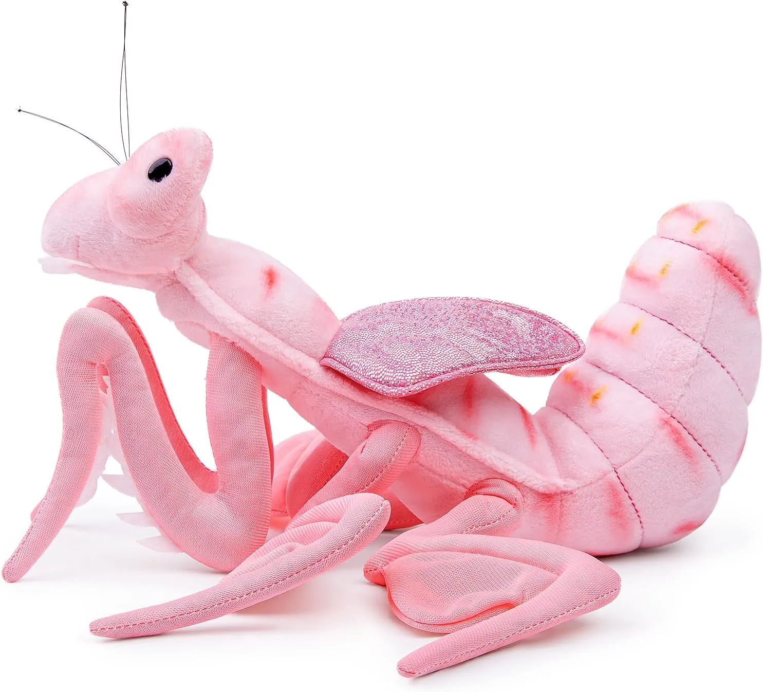 ZHONGXIN Large Pink Mantis Plush Toy - Realistic Lifelike Praying Orchid Mantis Insect Plushie, Unique Plush Gift for Kids