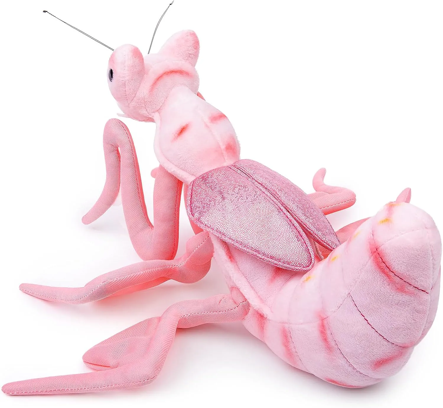 ZHONGXIN Large Pink Mantis Plush Toy - Realistic Lifelike Praying Orchid Mantis Insect Plushie, Unique Plush Gift for Kids