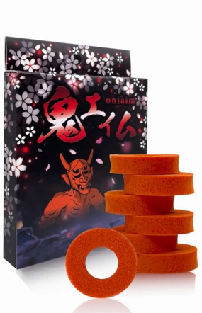 鬼エイム OniAim Precision Rings Orange Demon AIM Assist Motion Control Accessories for PS5, PS4, Xbox Series, PC Gamepads, Switch Pro Controller & Scuf Controller Made in Japan (6 Rings) (Soft)