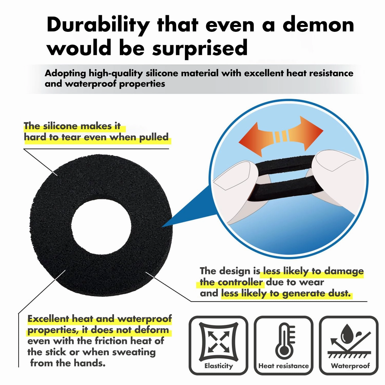 鬼エイム OniAim Precision Rings Orange Demon AIM Assist Motion Control Accessories for PS5, PS4, Xbox Series, PC Gamepads, Switch Pro Controller & Scuf Controller Made in Japan (6 Rings) (Soft)
